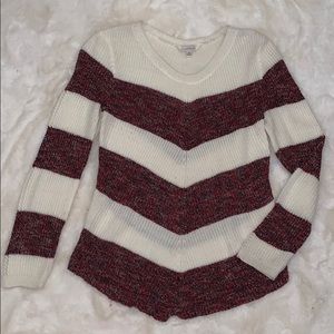 Flattering, striped sweater